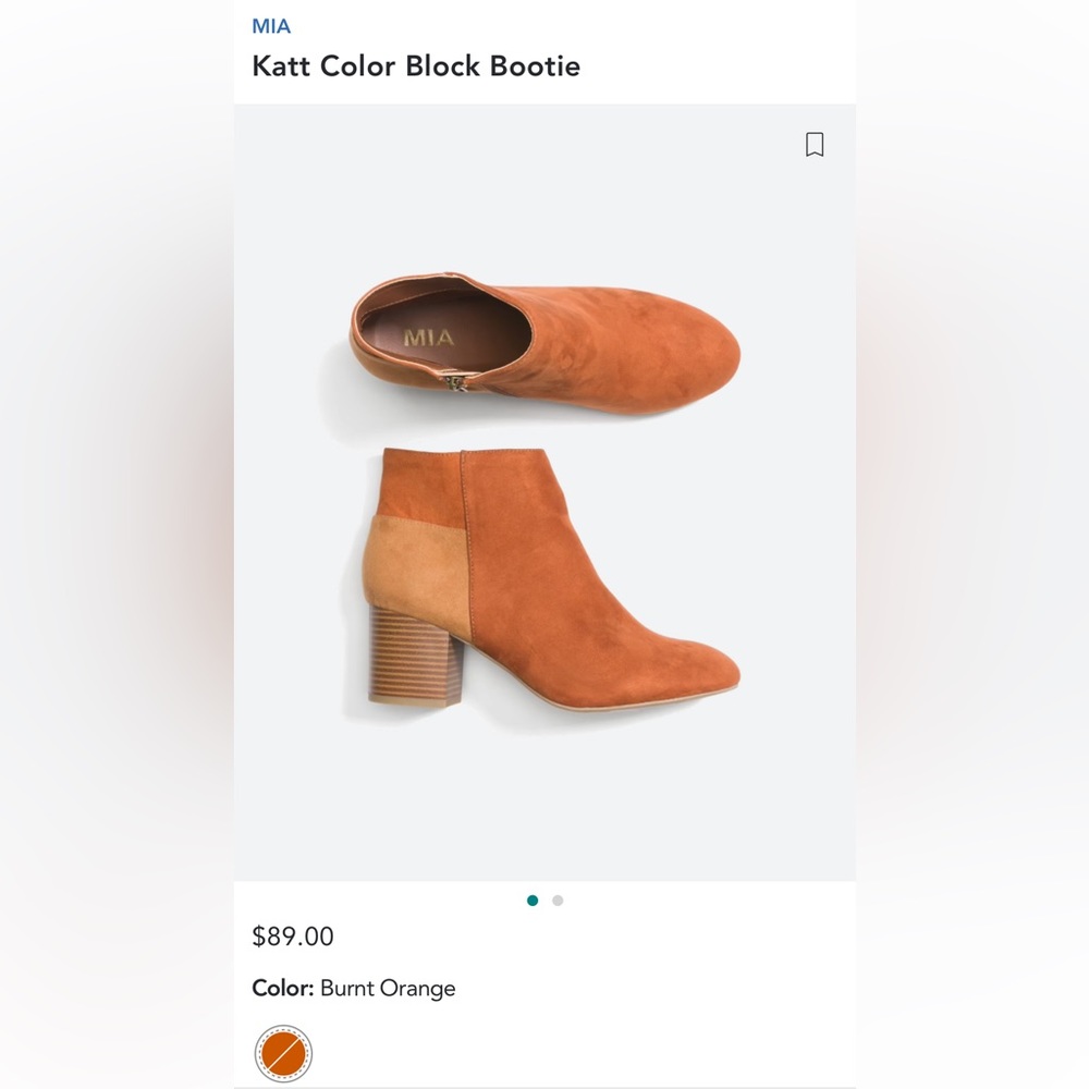 Stitch Fix Mia stacked heel bootie, size 6, never worn - excellent condition.